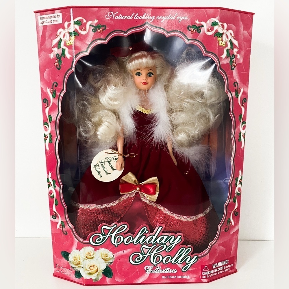 Vintage Jakks Pacific Holiday Holly 1998 Special Edition Doll, Red – Collectible